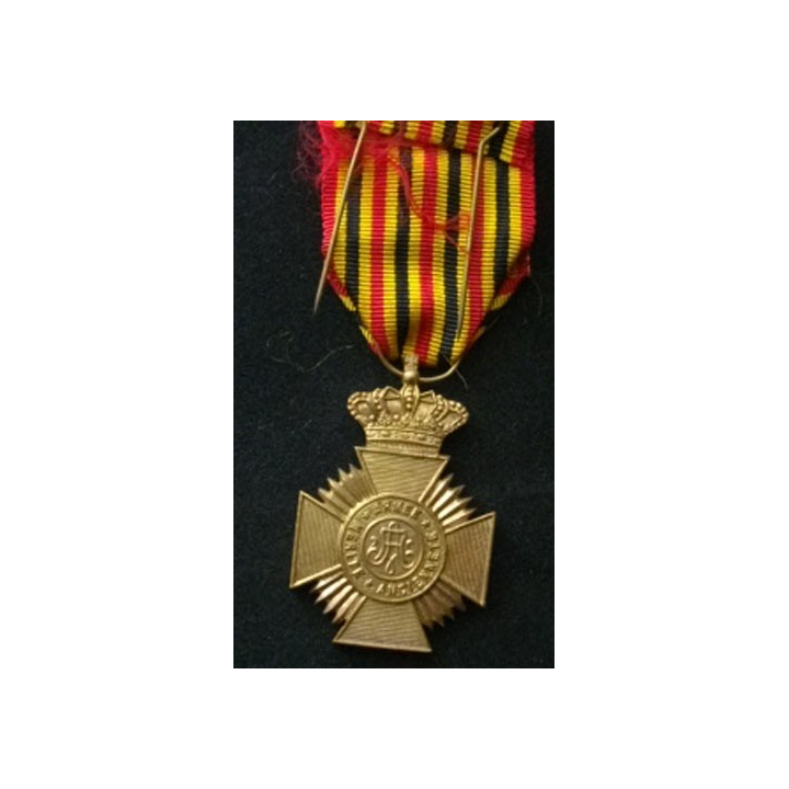 BELGIQUE : médaille du mérite militaire belge pour ancienneté de 1° Classe l'union fait la force