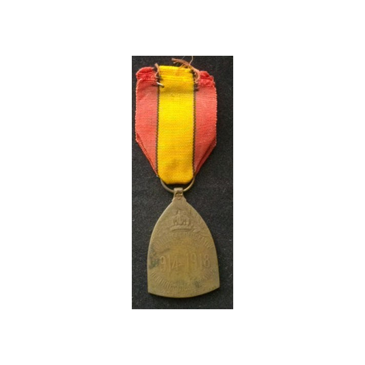 BELGIQUE : médaille commémorative de la 1° guerre mondiale 1914-1918 en bronze