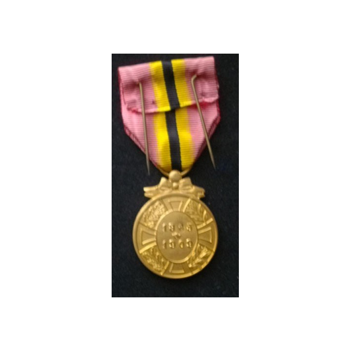 BELGIQUE : médaille de Léopold II 1865-1909 en bronze doré
