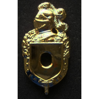 Plateau des insignes de la gendarmerie mobile en métal doré