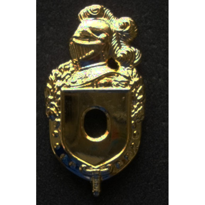 Plateau des insignes de la gendarmerie mobile en métal doré