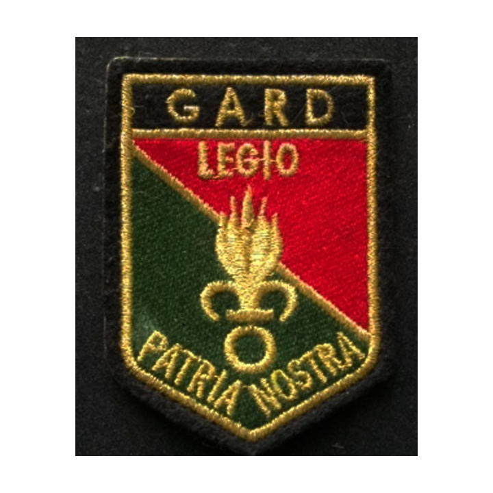LEGION : insigne tissu de la légion antenne du Gard de taille 8,2 cm x 6 cm brodé fils d'or