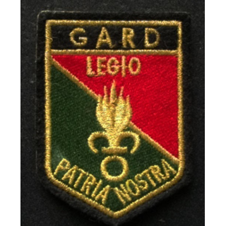 LEGION : insigne tissu de la légion antenne du Gard de taille 8,2 cm x 6 cm brodé fils d'or
