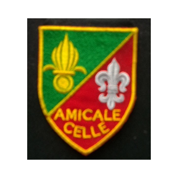 LEGION : insigne tissu de la légion de l'amicale de Celle de taille 6,9 cm x 9 cm brodé