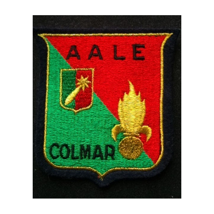 LEGION : insigne tissu de la légion antenne de Colmar  de taille 9 cm x 7,7 cm brodé fils d'or