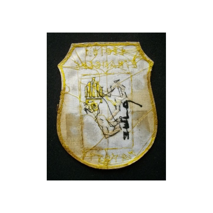 LEGION : insigne tissu du détachement de la légion étrangère à Mayotte de taille 10,8 cm x 13,5 cm brodé en cannetille