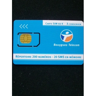 1. carte sim 64 K Bouygues neuve