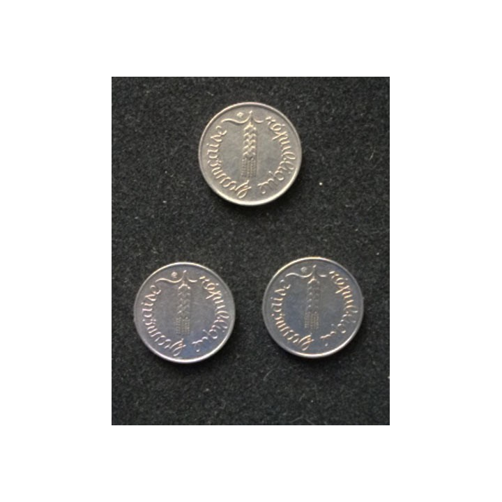 FRANCE : 3 pièces de 1 centimes 2 de 1964 et 1 de 1970