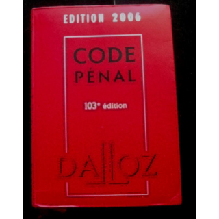 Code pénal 103° édition 2006 aux éditions Dalloz