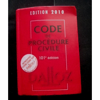 Code de procédure civile 101° édition 2010 aux éditions Dalloz