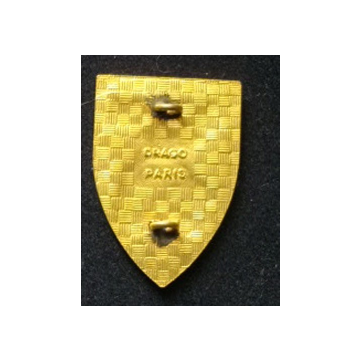 BELGIQUE : insigne du 1° régiment du Génie Belge avec comme devise "via VI" de fabrication Drago