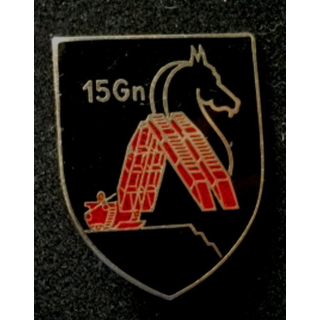 BELGIQUE : insigne de la 15° compagnie du Génie Belge de fabrication Drago