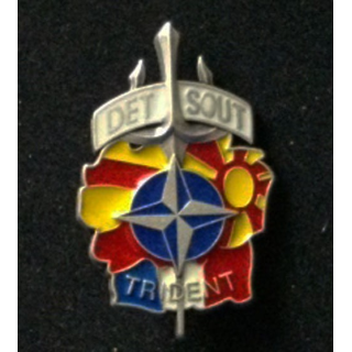 TRAIN : insigne du détachement de soutien DETSOUT de l'opération Trident KFOR type 1 sans fabricant (FIA)