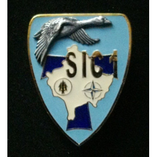 28° RT : insigne de la 3° compagnie du 28° régiment de transmissions BCT SIC 1 de fabrication Sheli