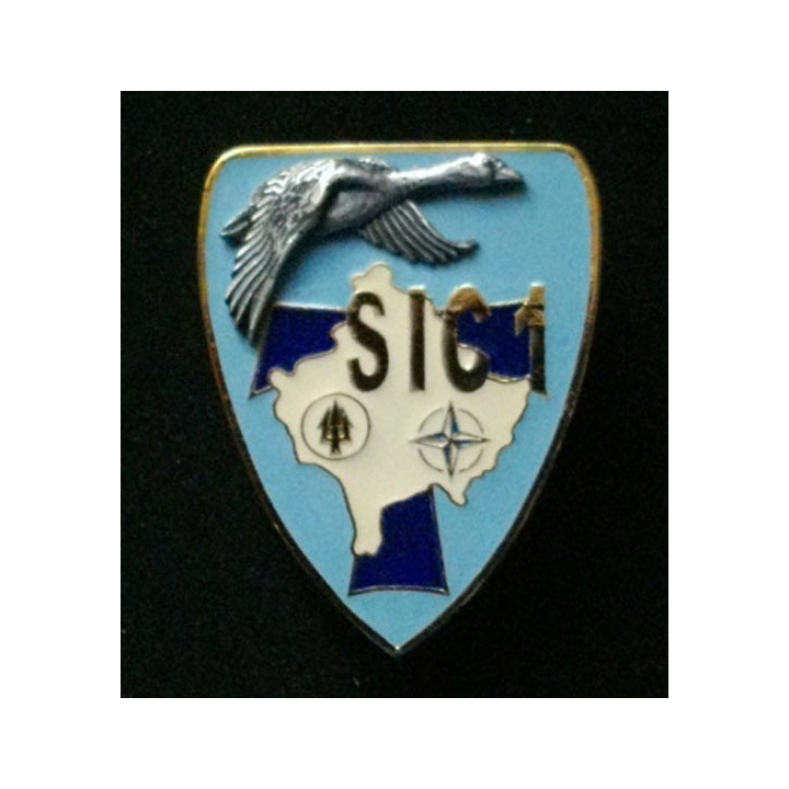 28° RT : insigne de la 3° compagnie du 28° régiment de transmissions BCT SIC 1 de fabrication Sheli