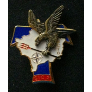 TRANS : insigne de la brigade de commandement des transmissions (BCT), 8° Mandat, SIC 2 au Kosovo opération trident