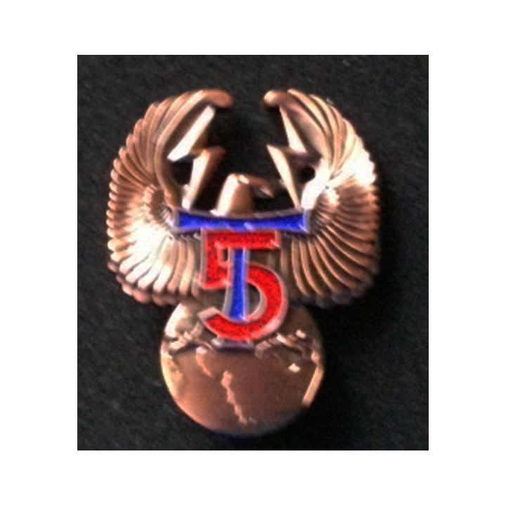 48° RT : insigne de la 5° compagnie du 48° régiment de transmissions de fabrication IMC