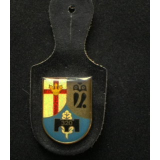 ALLEMAGNE : insigne du génie allemand 320° compagnie de pontage sur cuir