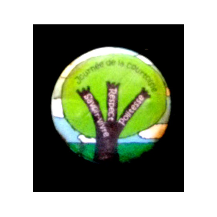 PIN'S : pin's de la journée de la courtoisie de diamètre 3,6 cm
