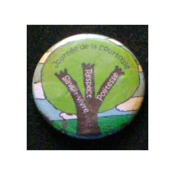 PIN'S : pin's de la journée de la courtoisie de diamètre 3,6 cm
