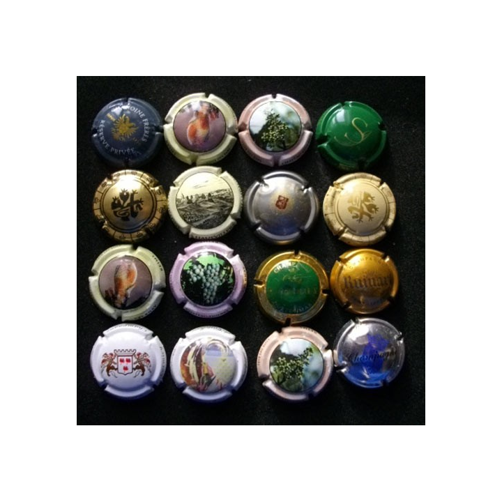 MUSELET : Lot de 16 muselets de bouteilles de champagne et de mousseux ou assimilés lot 10