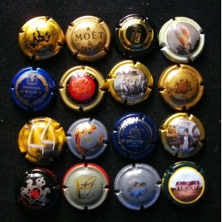 MUSELET : Lot de 16 muselets de bouteilles de champagne et de mousseux ou assimilés lot 14