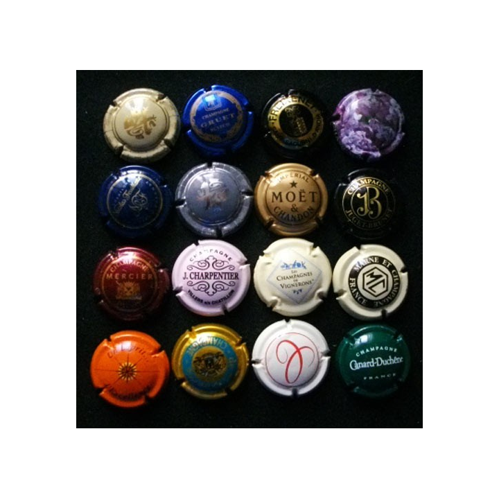 MUSELET : Lot de 16 muselets de bouteilles de champagne et de mousseux ou assimilés lot 15
