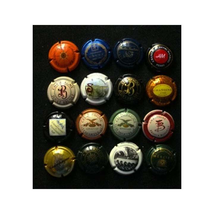 MUSELET : Lot de 16 muselets de bouteilles de champagne et de mousseux ou assimilés lot 16