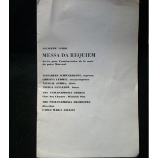 livret de la Messa da requiem de Giuseppe Verdi Manzoni