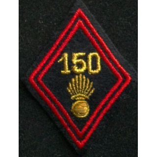 losange de bras modèle 45 INFANTERIE 150° RI CADRE : insigne de losange de bras modèle 45 du 150° régiment d'infanterie cadre