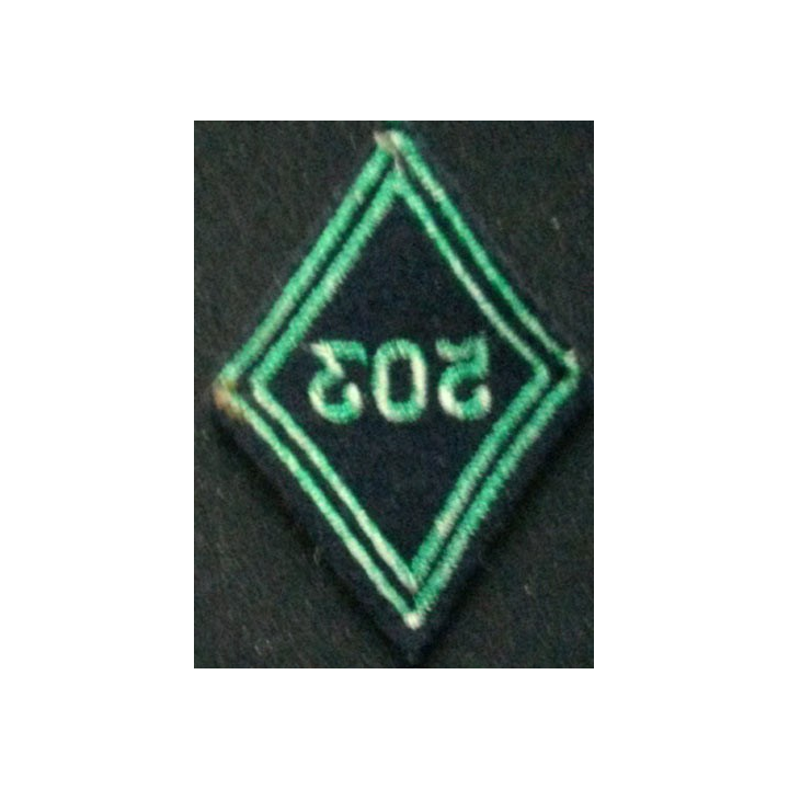 losange de bras modèle 45 ABC 503°RCC TROUPE : insigne de losange de bras du 503° régiment de chars de combat troupe