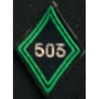 losange de bras modèle 45 ABC 503°RCC CADRE : insigne de losange de bras du 503° régiment de chars de combat cadre
