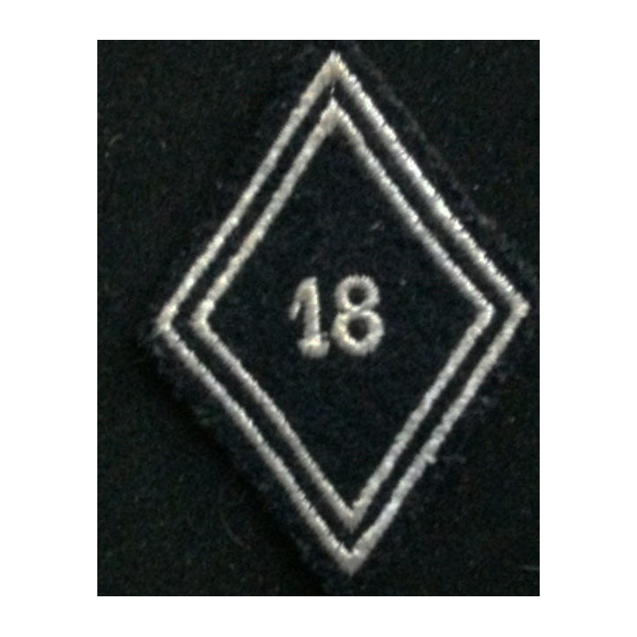 losange de bras du 18° régiment de dragons troupe RD