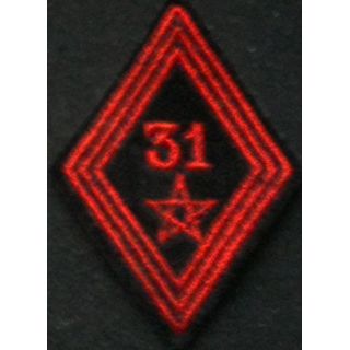 losange de bras modèle 45 GENIE 31° RG TROUPE : 31° régiment du génie troupe