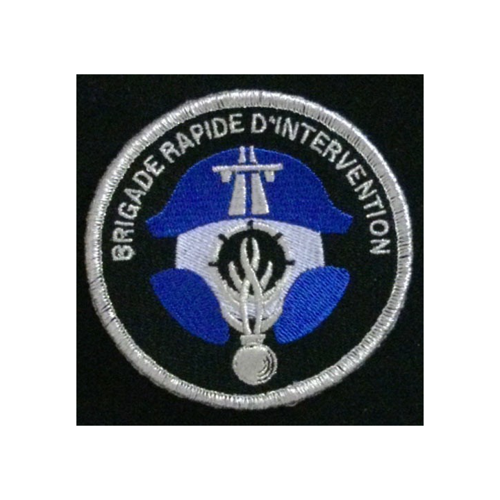 GENDARMERIE BRI : insigne tissé de l'escadron départemental de sécurité routière, unités brigade rapide d'intervention, de la GN