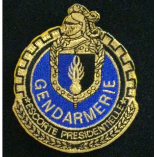 GENDARMERIE ESCORTE PRESIDENTIELLE : insigne tissé de l'escorte présidentielle de la gendarmerie nationale modèle agréé DGGN