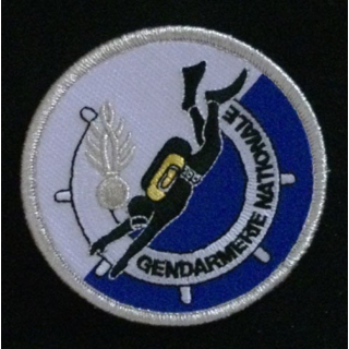 GENDARMERIE PLONGEURS DEMINEURS : insigne tissé des plongeurs de la gendarmerie nationale modèle agréé DGGN