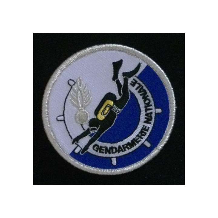 GENDARMERIE PLONGEURS DEMINEURS : insigne tissé des plongeurs de la gendarmerie nationale modèle agréé DGGN