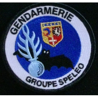 GENDARMERIE GROUPE SPELEO D'ISERE : insigne tissé du groupe spéléo d'Isère de la gendarmerie nationale modèle agréé DGGN