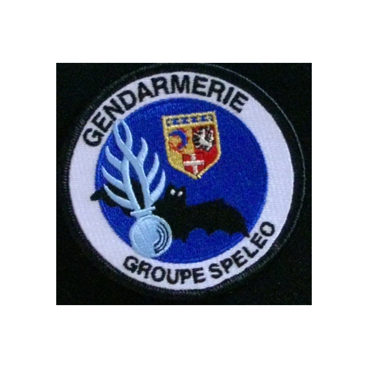 GENDARMERIE GROUPE SPELEO D'ISERE : insigne tissé du groupe spéléo d'Isère de la gendarmerie nationale modèle agréé DGGN