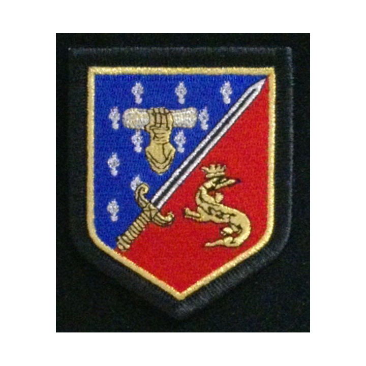 GENDARMERIE ECOLE GENDARMERIE DE FONTAINEBLEAU : insigne tissé de l'école de la gendarmerie de Fontainebleau agréé DGGN