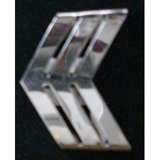 GALON MÉTALLIQUE SERGENT-CHEF ARGENT MÉTAL ÉPAIS (H à 5,7 cm)
