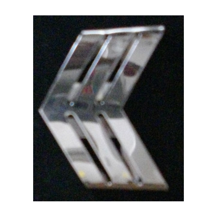 GALON MÉTALLIQUE SERGENT-CHEF ARGENT MÉTAL ÉPAIS (H à 5,7 cm)