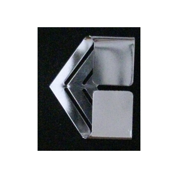 GALON MÉTALLIQUE SERGENT-CHEF ARGENT MÉTAL ÉPAIS (H à 4,8 cm)