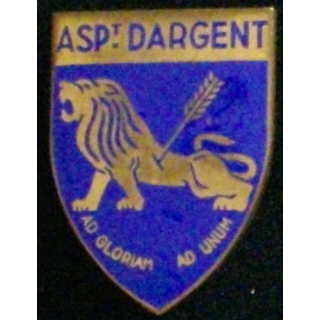 Insigne de promotion de l'Aspirant Dargent inconnu. Il est en émail grand feu sans fabricant apparent