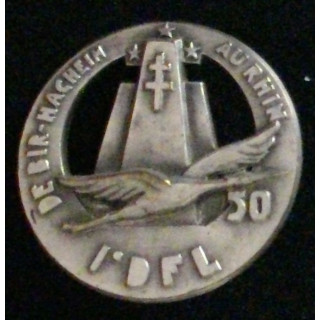 Insigne de la 50° compagnie de quartier général de la 1° division française libre au poinçon Arthus Bertrand