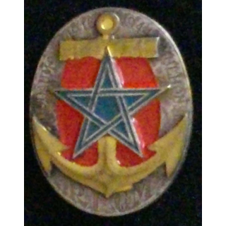 Insigne du régiment d'infanterie colonial du Maroc ovale peint de fabrication Drago