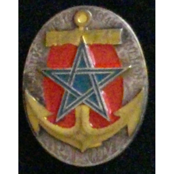 Insigne du régiment d'infanterie colonial du Maroc ovale peint de fabrication Drago