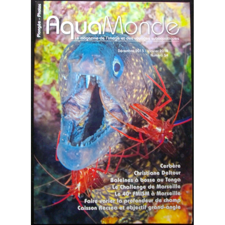 AQUAMONDE N°54 janvier 2014 : superbe magazine d'Aquamonde n° 54 sur l'image et les voyages subaquatiques