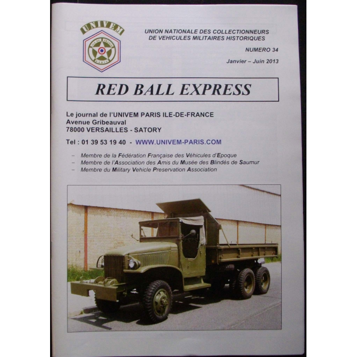 UNIVEM n° 34 : brochure de l'union nationale des collectionneurs de véhicules militaires historiques de janvier - juin 2013